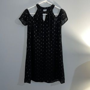 Dress by Lily Rose, Size XS, Color Black with silver polka dots